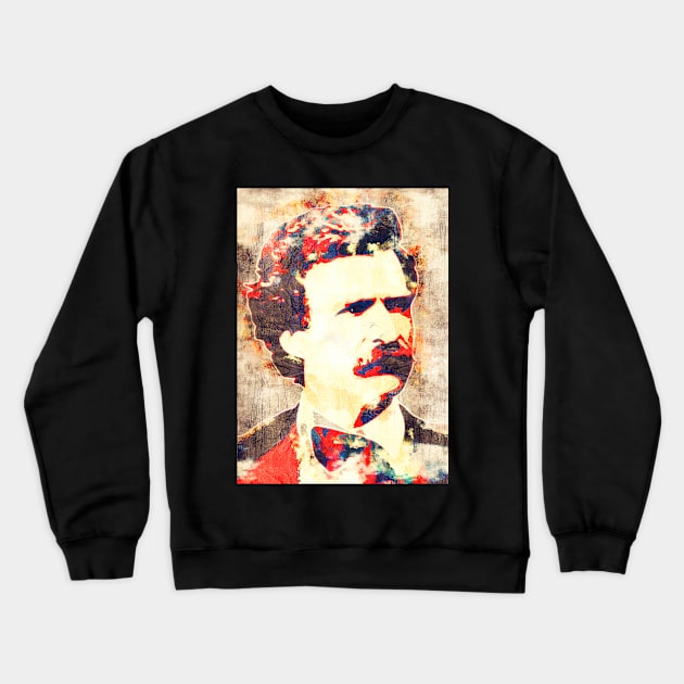 Mark Twain Pop Art Crewneck Sweatshirt by Nerd_art